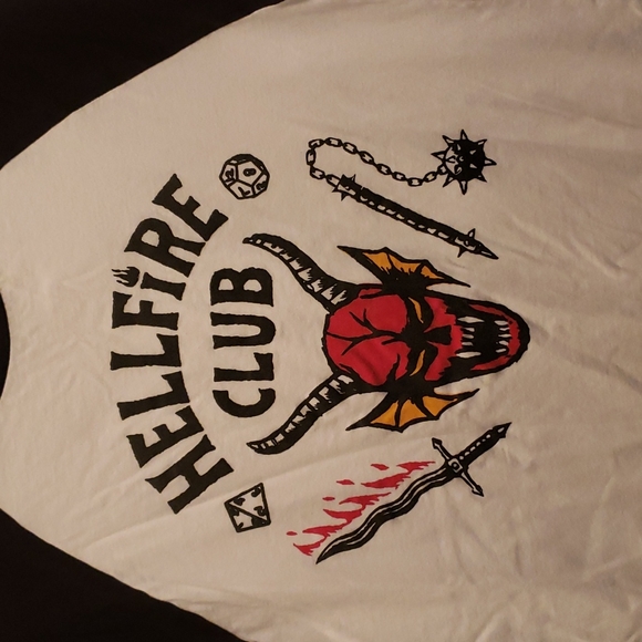 Stranger Things Hellfire Club baseball Tee - Picture 2 of 7